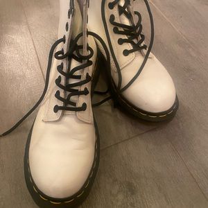 Dr Martens white boots